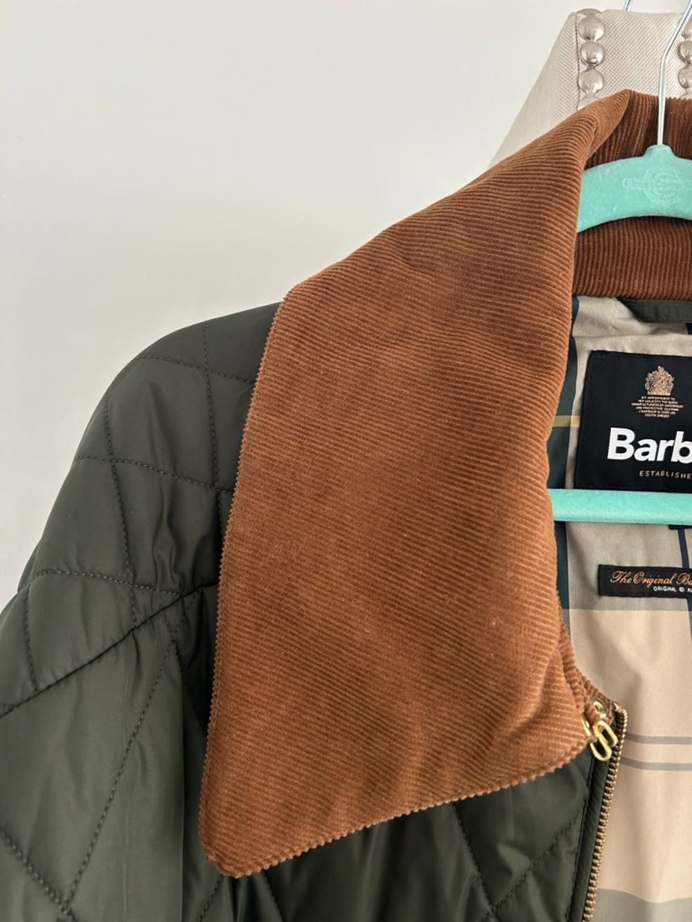 New Barbour green quilted jacket 2X - Picture 3 of 6